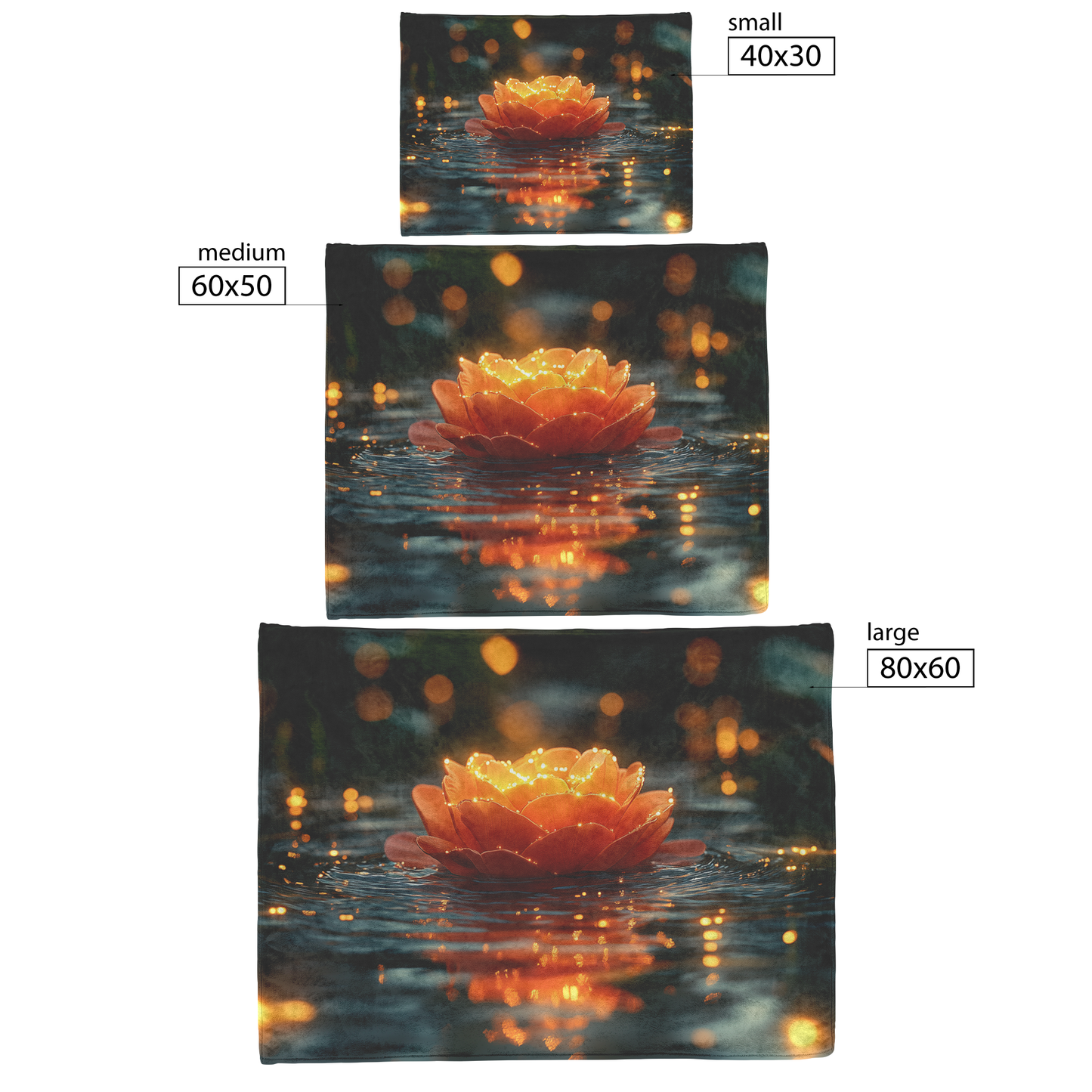 Glowing_Rose_Petal_Floating_on_Clear_Pon_H_Blanket_Size_Options_Mockup.png