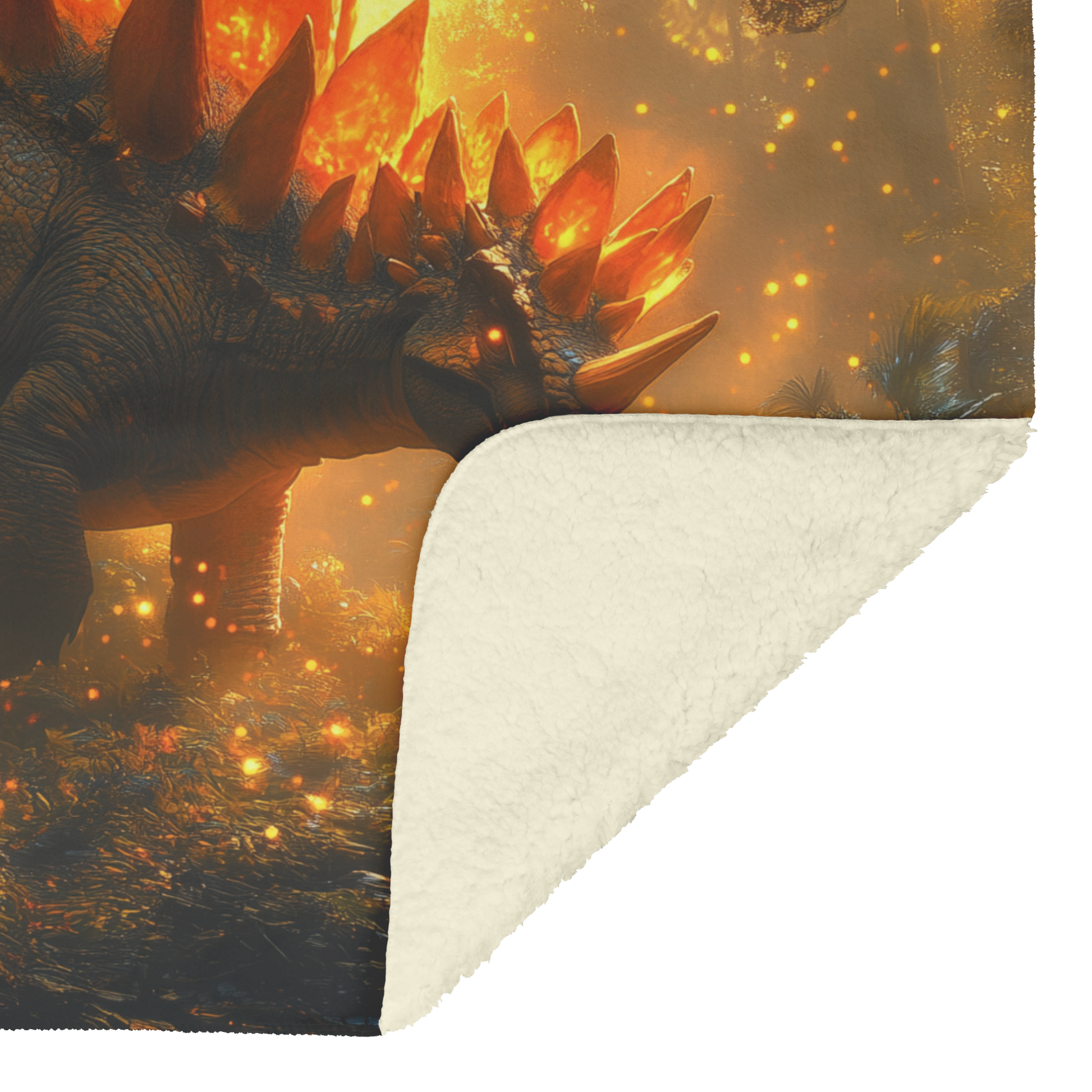 Glowing_Stegosaurus_Walking_Through_Dens_H_Blanket_Sherpa_Mockup.png