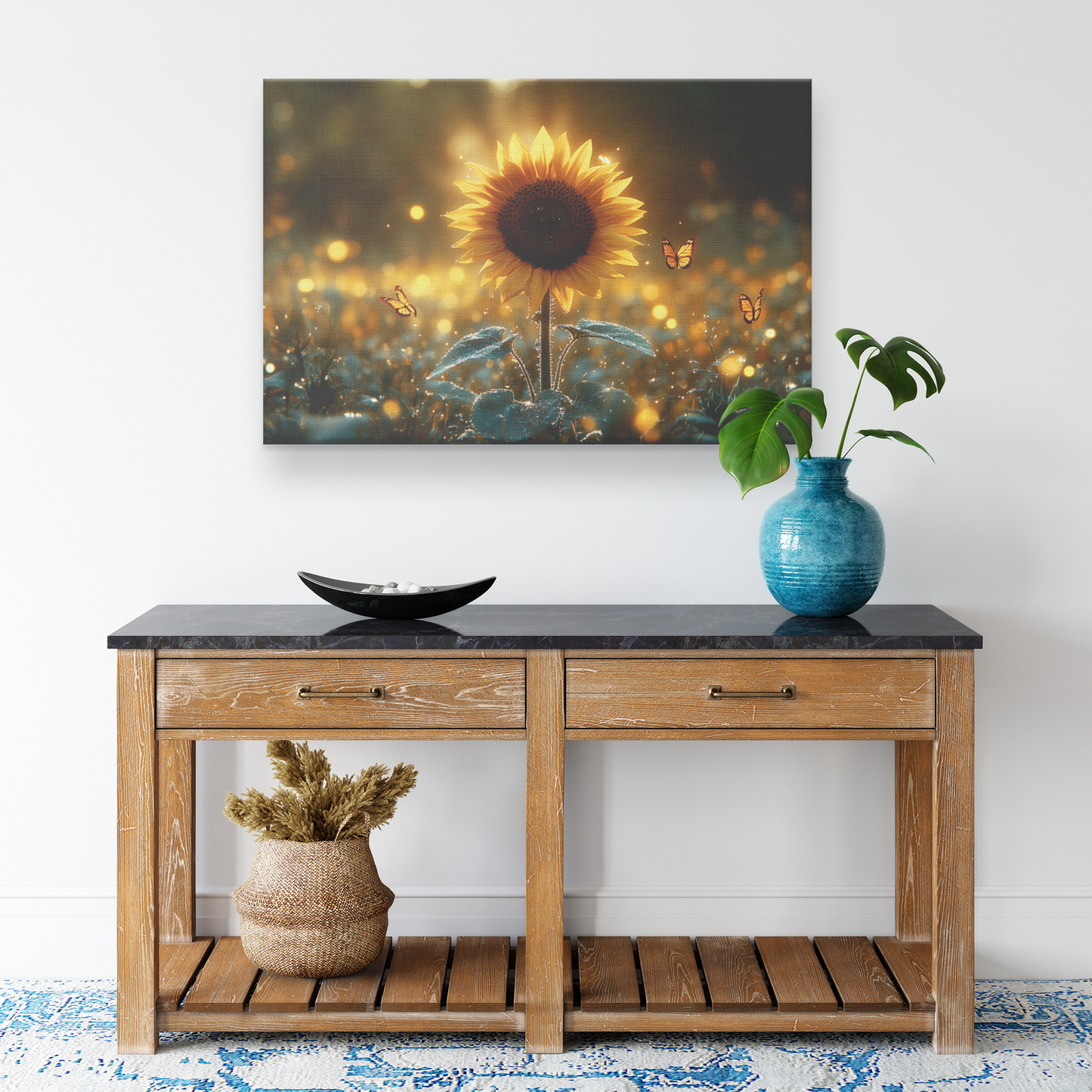 Glowing_Sunflower_with_Golden_Butterflie_H_Rectangle_Smaller_Lifestyle_Mockup.png