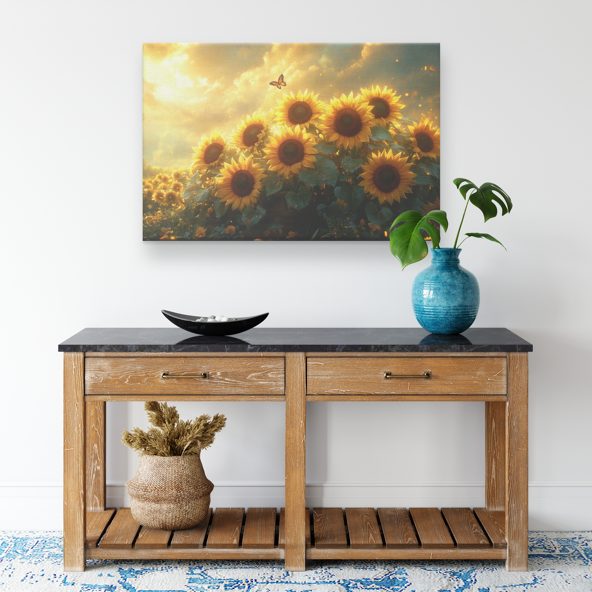 Glowing_Sunflowers_on_Hillside_with_Gold_H_Rectangle_Smaller_Lifestyle_Mockup.png