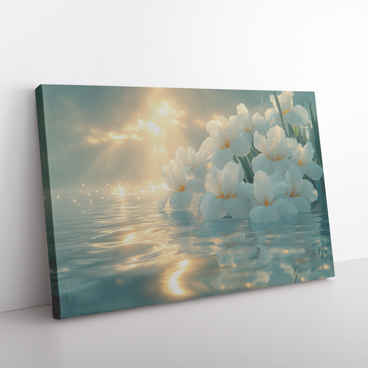 Glowing_White_Irises_Reflecting_on_Cryst_H_Rectangle_Angle_Floor_Mockup.png