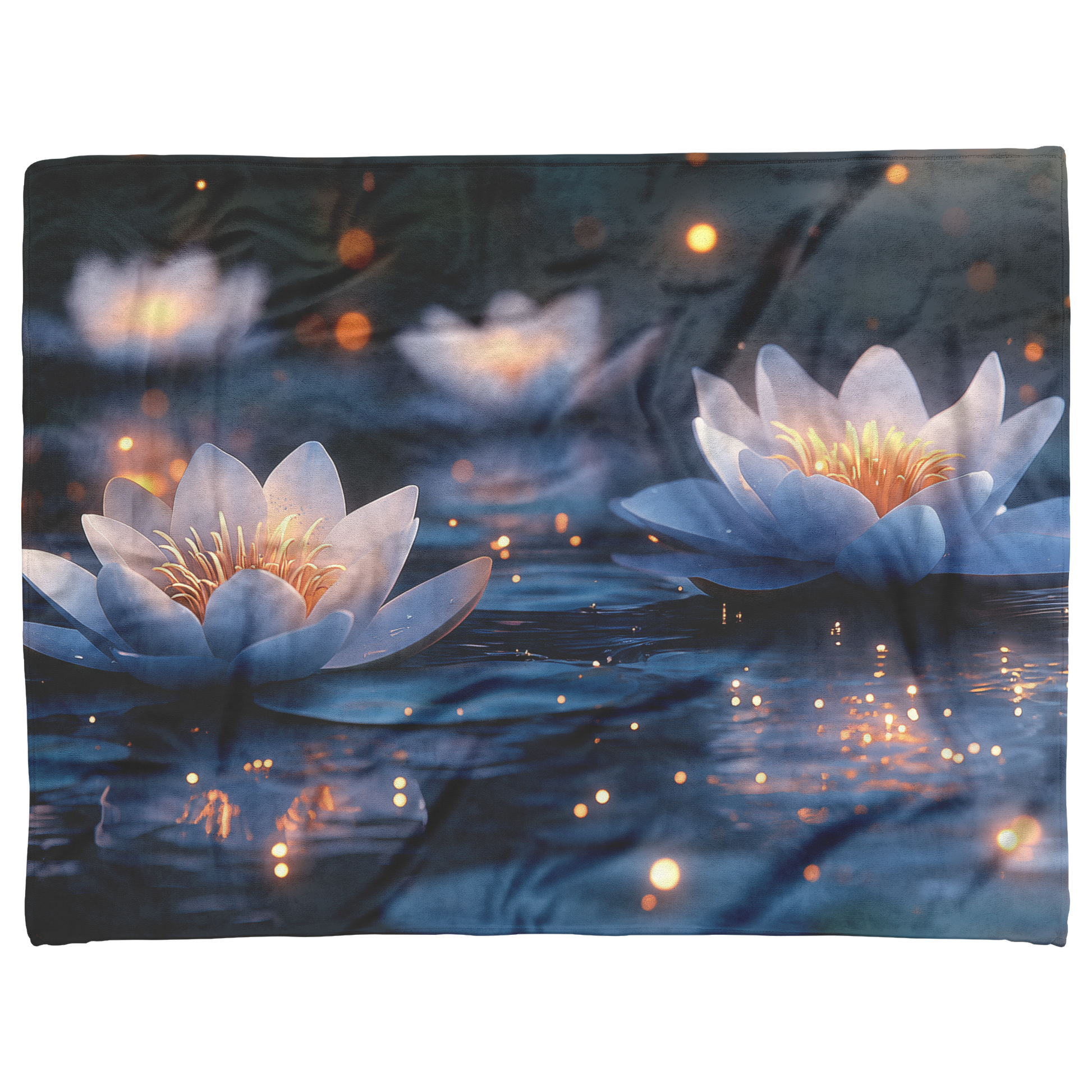 Glowing_White_and_Blue_Lotuses_on_Pond_w_H_Blanket_AS_Flat_Mockup.png