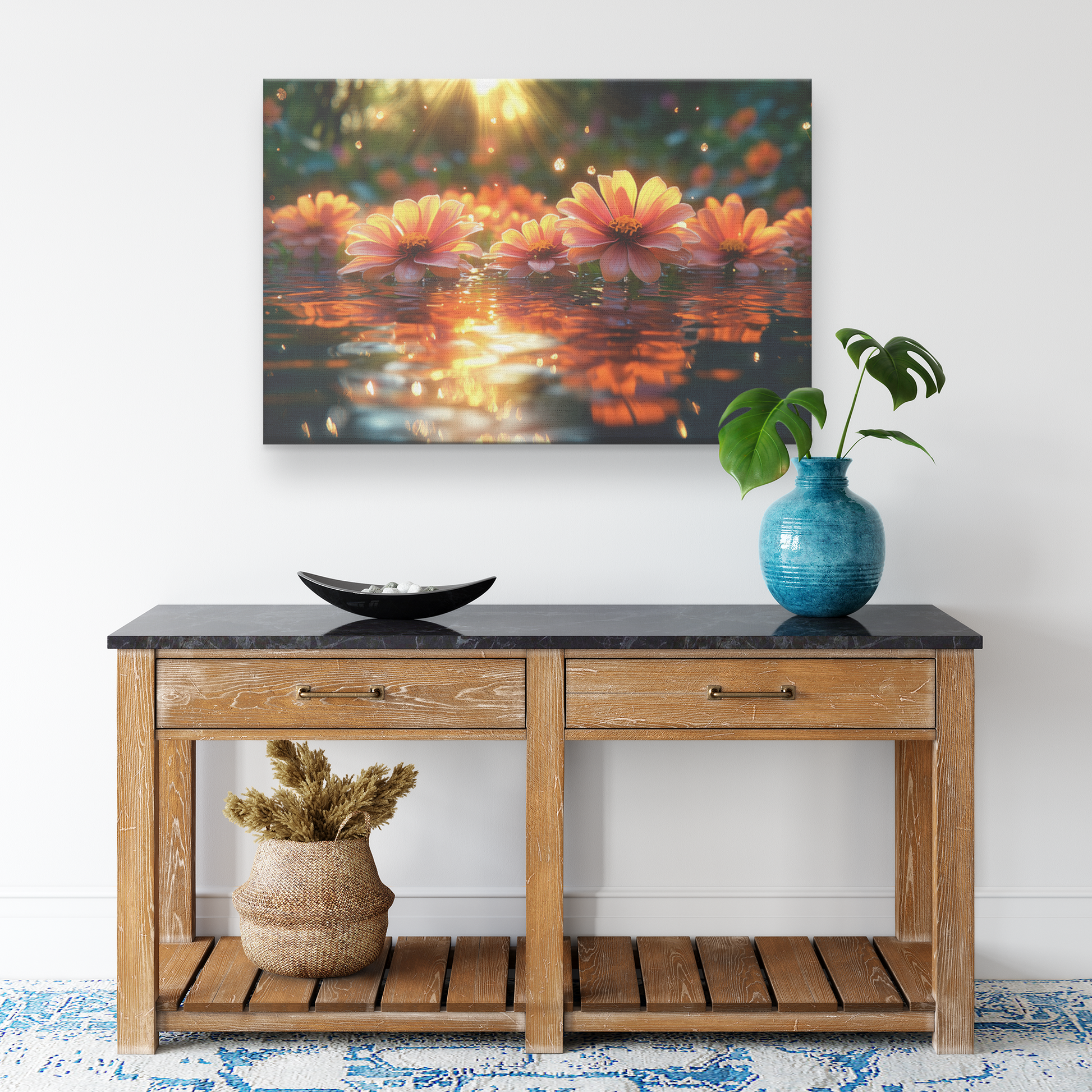 Glowing_Zinnia_Blossoms_Reflected_in_Cry_H_Rectangle_Smaller_Lifestyle_Mockup.png