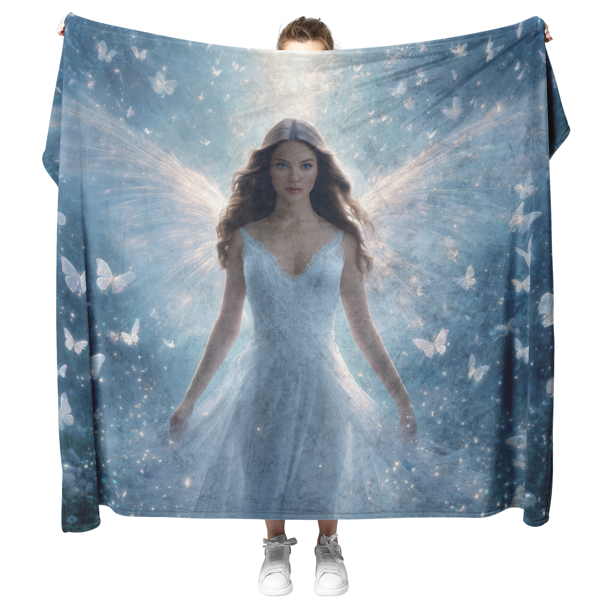 Heavenly_Angel_Surrounded_By_Glowing_But_H_Blanket_Model_Mockup.png