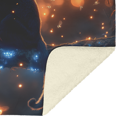 Howler_Monkey_Standing_on_a_Glowing_Tree_H_Blanket_Sherpa_Mockup.png