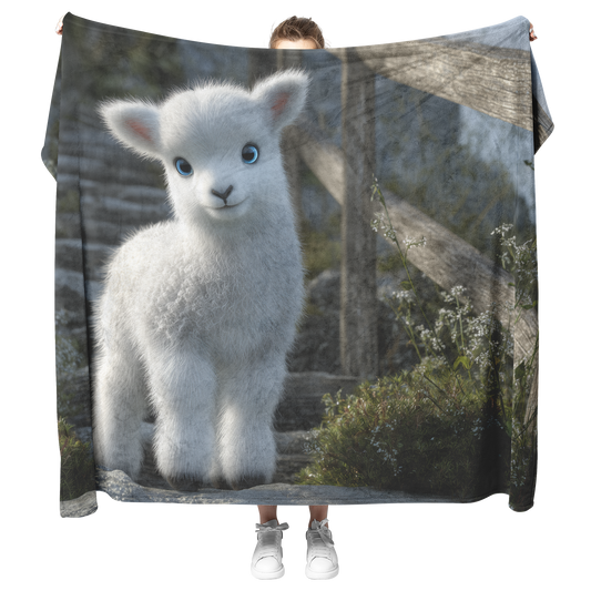Lamb_With_Blue_Eyes_At_Radiant_Stairway__H_Blanket_Model_Mockup.png