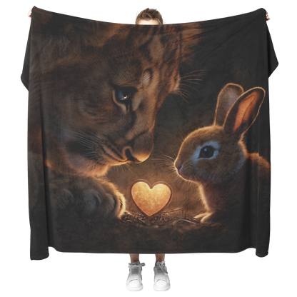 Lion_Cub_Giving_Tiny_Heart_to_Bunny_Vale_H_Blanket_Model_Mockup.png_15351057