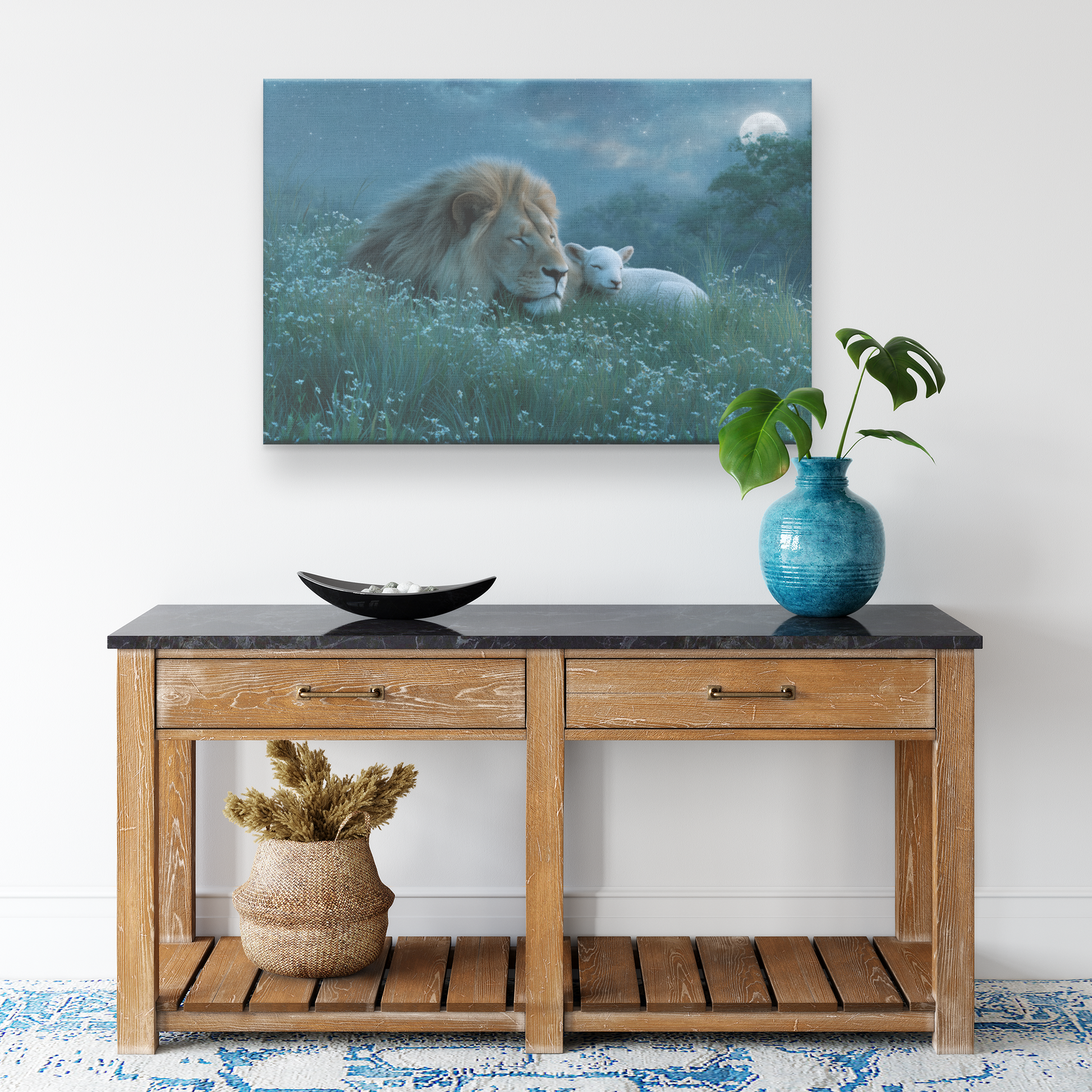 Lion_and_Lamb_Resting_Together_Under_Moo_H_Rectangle_Smaller_Lifestyle_Mockup.png_15486502