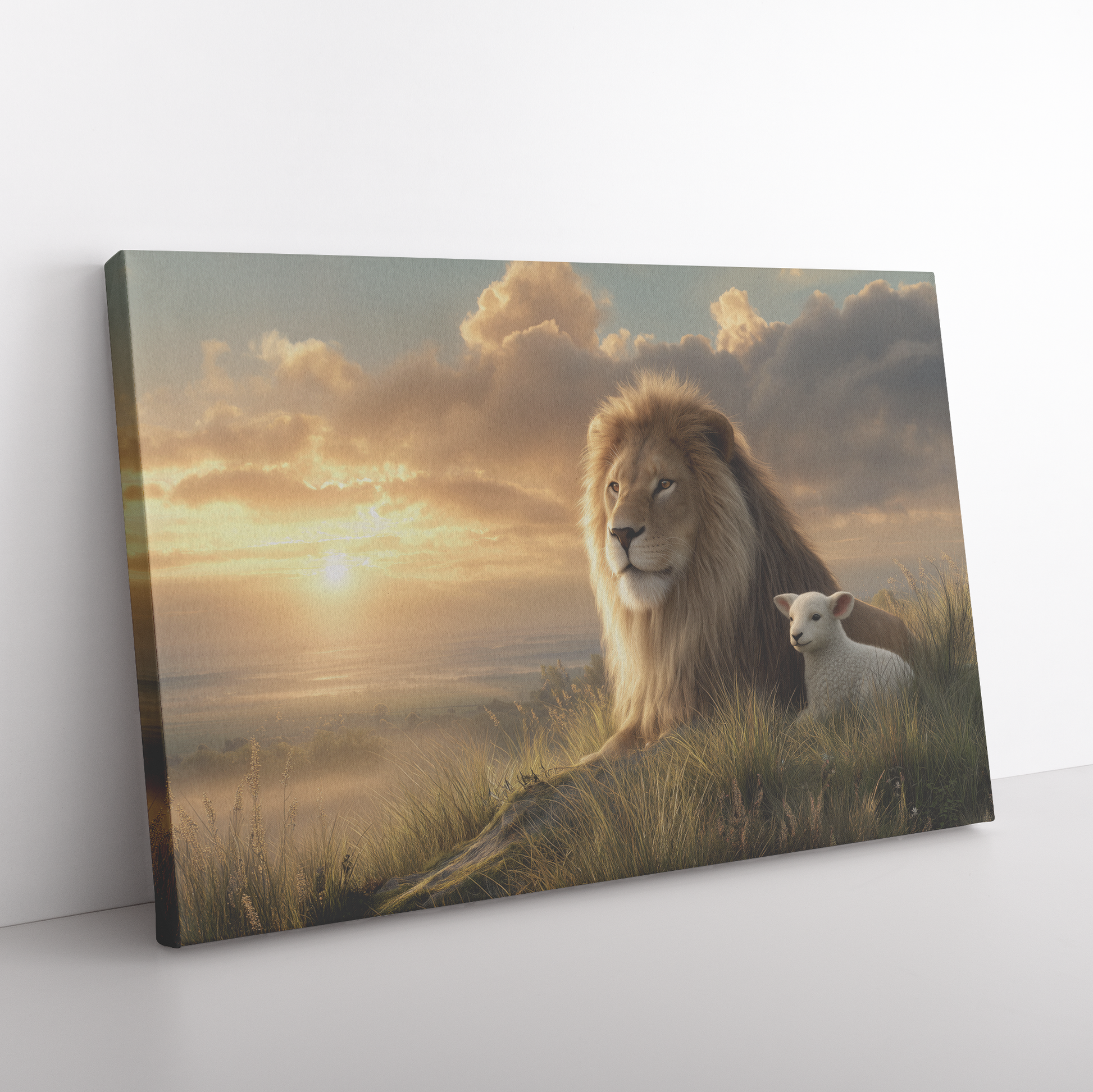 Lion_with_Lamb_Resting_in_Mane_Under_War_H_Rectangle_Angle_Floor_Mockup.png_15486487