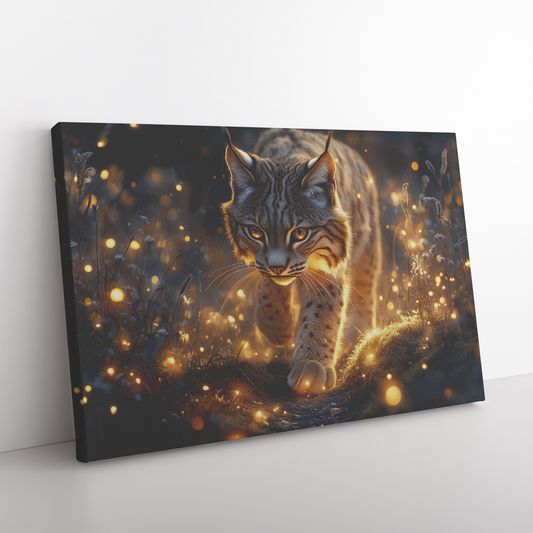 Lynx_Exploring_Glowing_Forest_Trail_Surr_H_Rectangle_Angle_Floor_Mockup.png