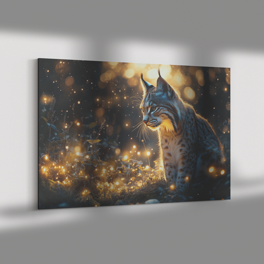 Lynx_Exploring_Glowing_Forest_Trail_Surr_H_Rectangle_Dramatic_Shadow_Mockup.png