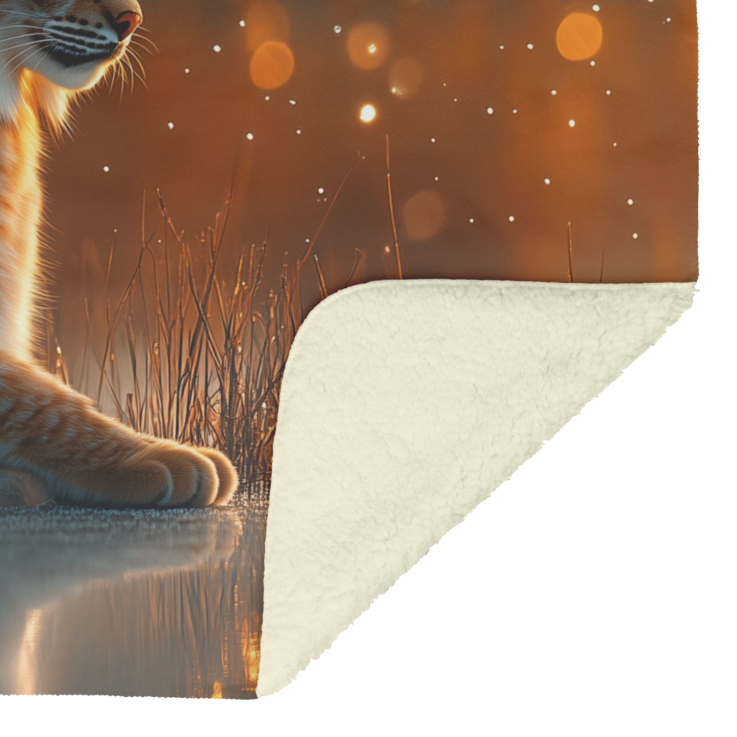 Lynx_Sitting_Near_a_Glowing_Crystal_Clea_H_Blanket_Sherpa_Mockup.png