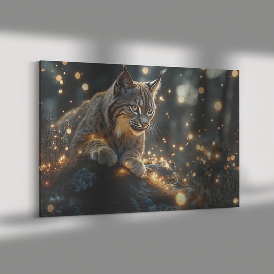 Lynx_Standing_on_a_Glowing_Moss-Covered__H_Rectangle_Dramatic_Shadow_Mockup.png