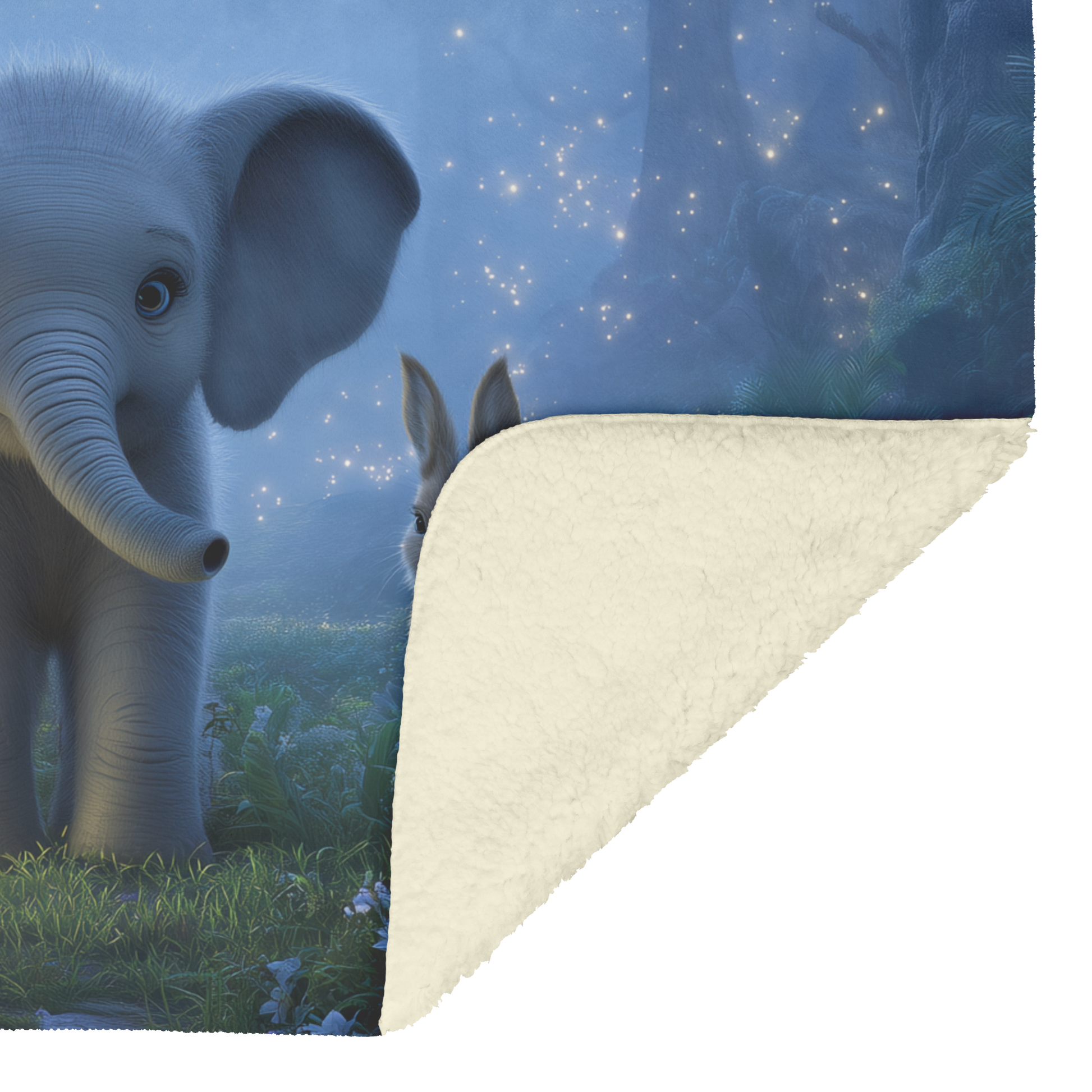 Magical_Forest_With_Baby_Elephant_And_An_H_Blanket_Sherpa_Mockup.png