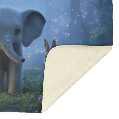 Magical_Forest_With_Baby_Elephant_And_An_H_Blanket_Sherpa_Mockup.png