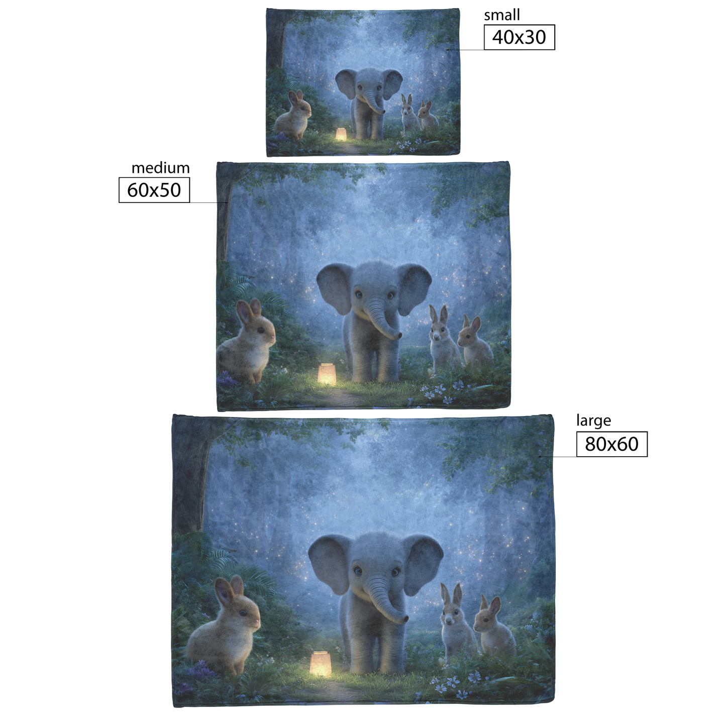 Magical_Forest_With_Baby_Elephant_And_An_H_Blanket_Size_Options_Mockup.png