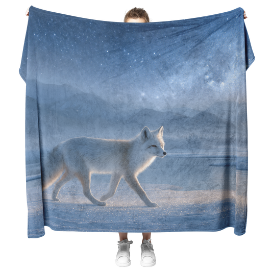 Magical_Winter_Fox_With_Silver_Fur_Walki_H_Blanket_Model_Mockup.png