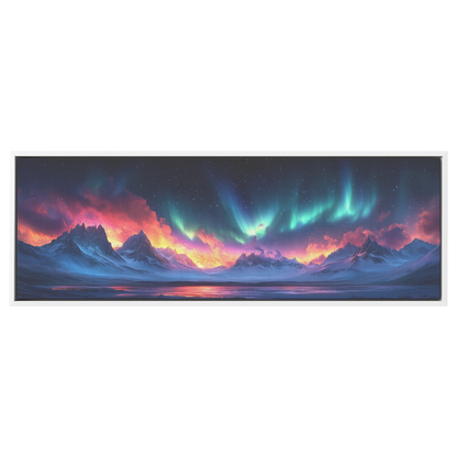 Majestic_Northern_Lights_Over_Snow_Cappe_White_Framed_Canvas_H_Panoramic_Main_Mockup.png