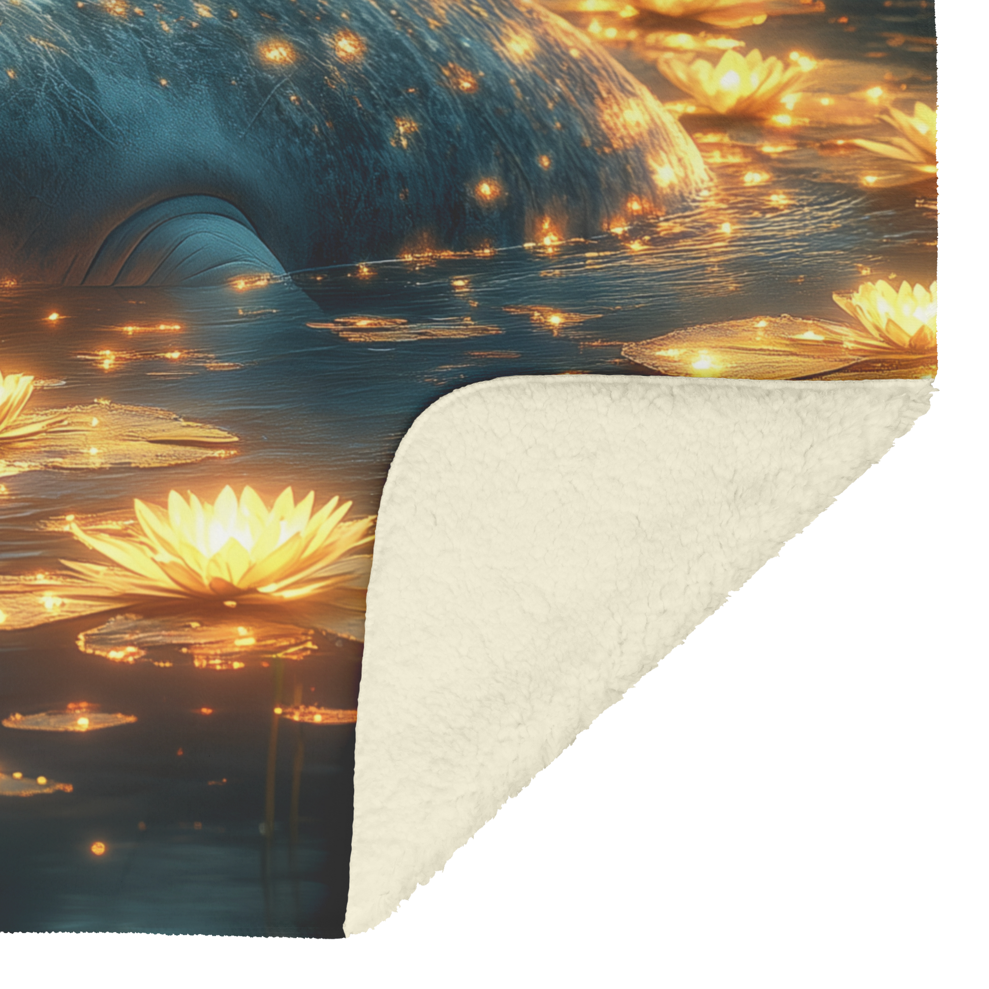 Manatee_Swimming_Through_Glowing_Lily_Pa_H_Blanket_Sherpa_Mockup.png