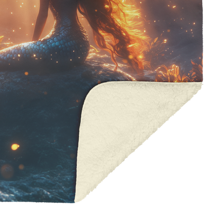 Mermaid_Resting_on_Glowing_Rock_with_Sun_H_Blanket_Sherpa_Mockup.png