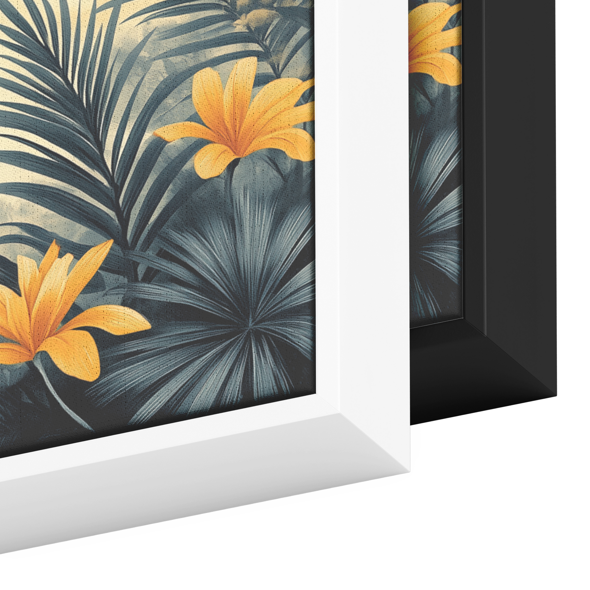 Minimalist Artwork Palm Fronds Black Line Art Warm Beige Background Ultra High Definition Modern Aesthetic Panoramic Framed Canvas Wall Art - Awakening Righteousness