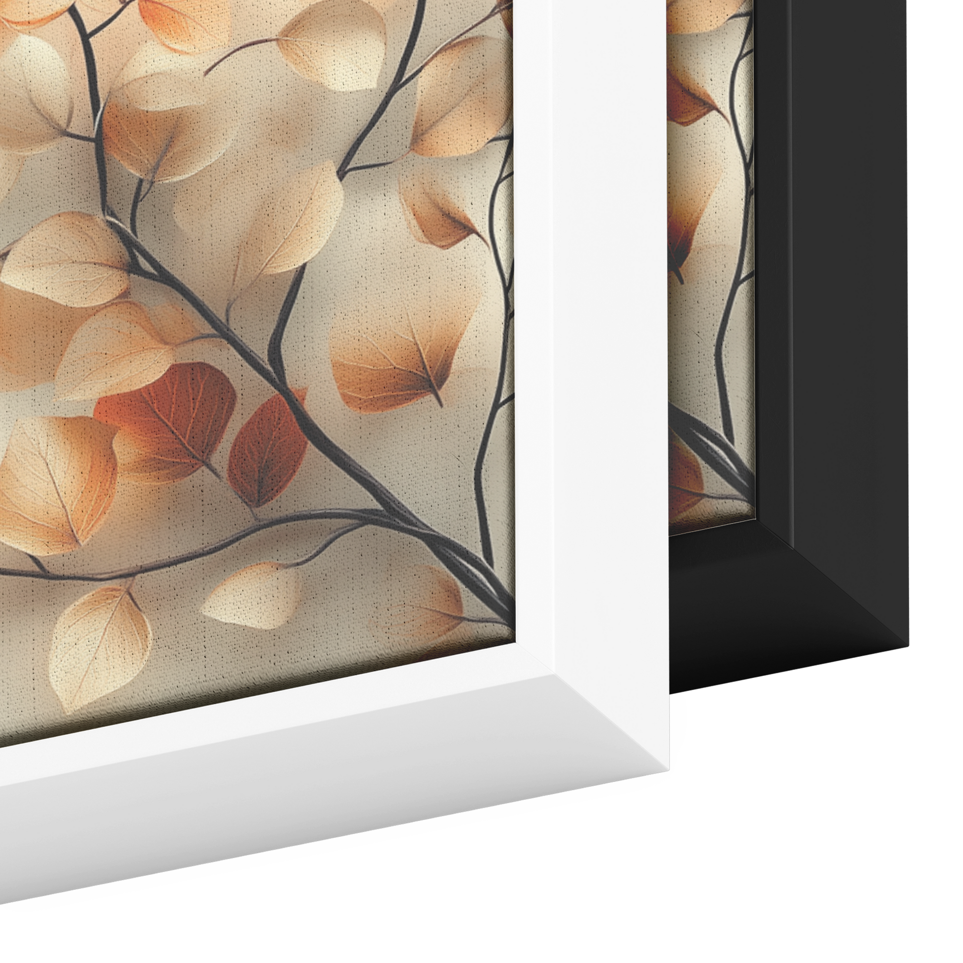 Minimalist Artwork Simple Leaves Vines Neutral Beige Tones White Background Elegant Line Art Ultra High Definition Modern Aesthetic Panoramic Framed Canvas Wall Art - Awakening Righteousness