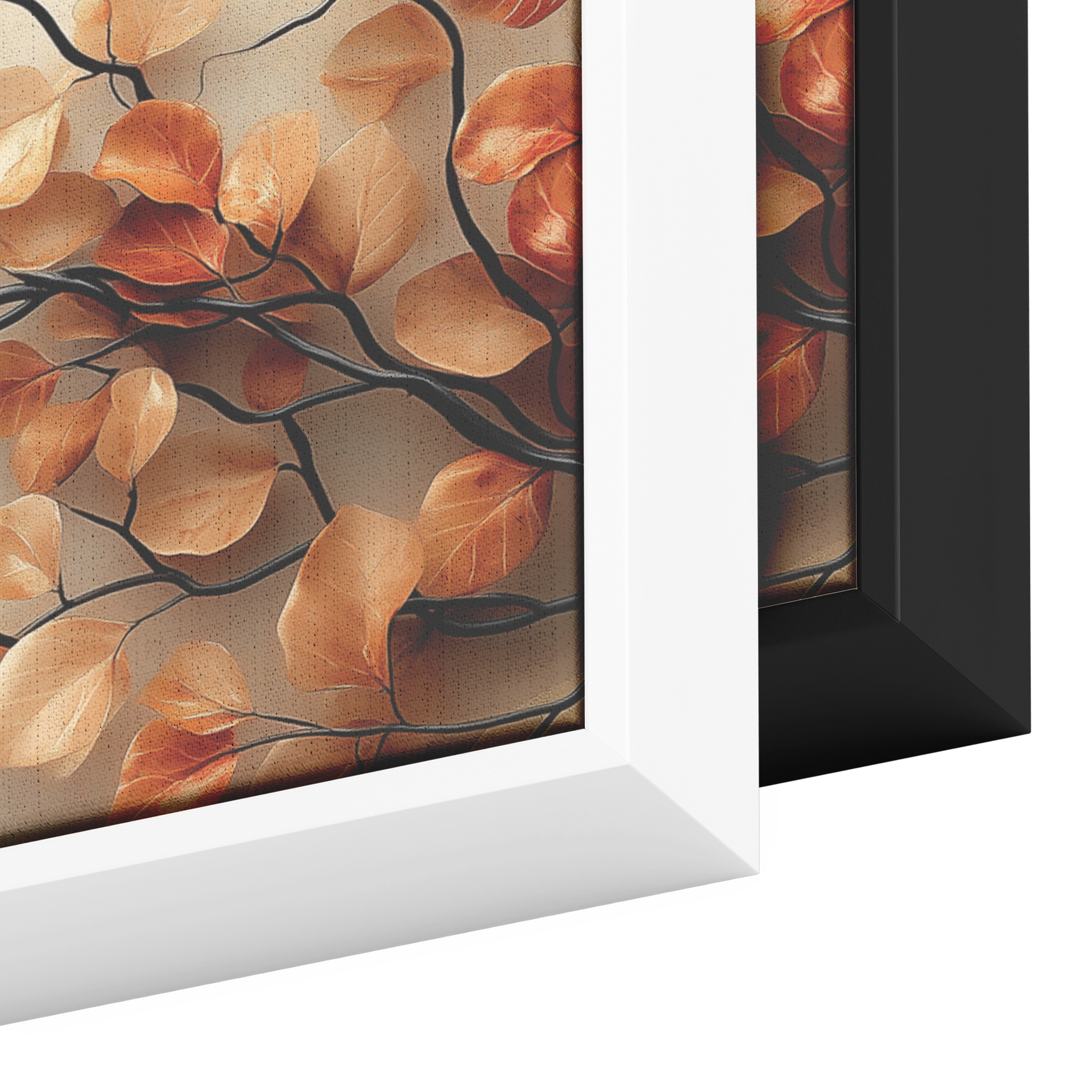 Minimalist Artwork Simple Leaves Vines Neutral Beige Tones White Background Elegant Line Art Ultra High Definition Modern Aesthetic Panoramic Framed Canvas Wall Art - Awakening Righteousness