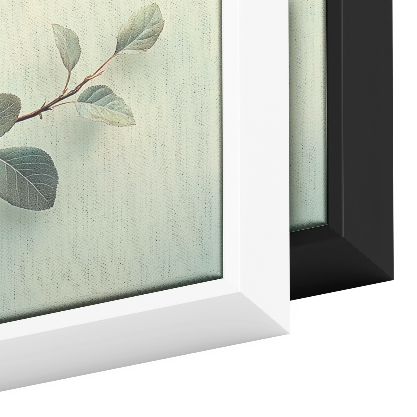 Minimalist Artwork Single Vine Delicate Leaves Soft Neutral Tones Matte Beige Background Ultra High Definition Panoramic Framed Canvas Wall Art - Awakening Righteousness