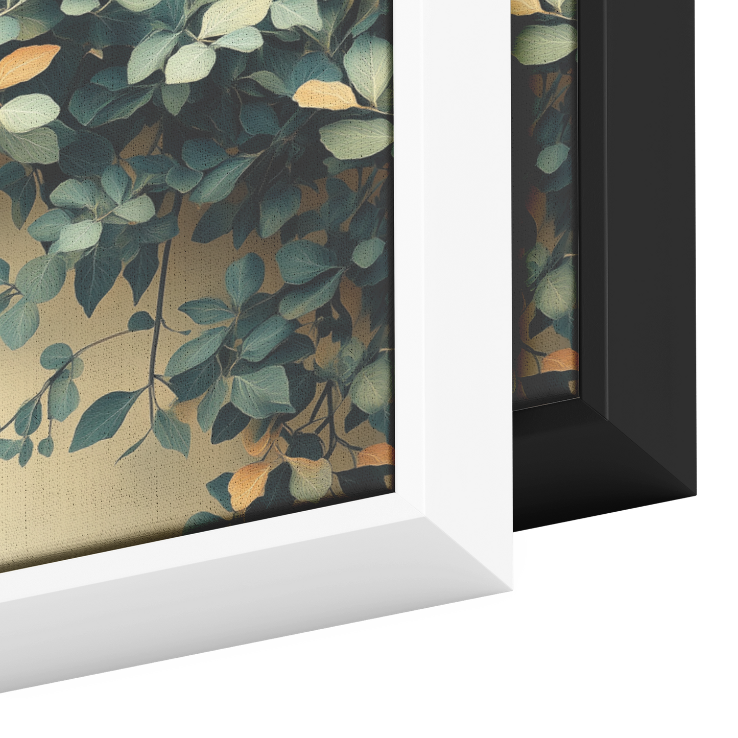 Minimalist Artwork Trailing Ivy Vines Monochrome Warm Taupe Background Ultra High Definition Refined Line Art Panoramic Framed Canvas Wall Art - Awakening Righteousness