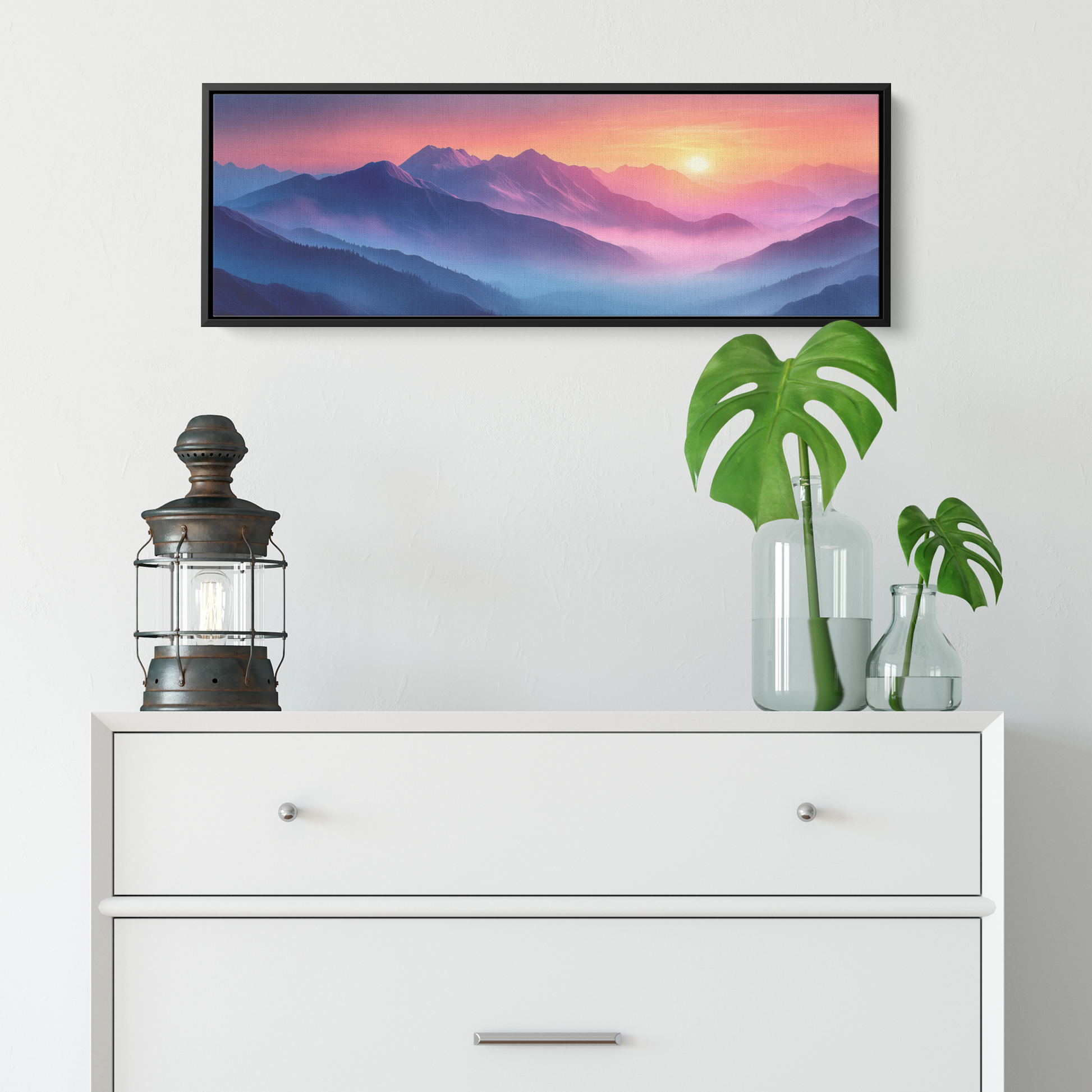 Misty_Mountain_Gradient_Soft_Purple_Blue_Framed_Canvas_H_Panoramic_Small_Lifesty_Mockup.png