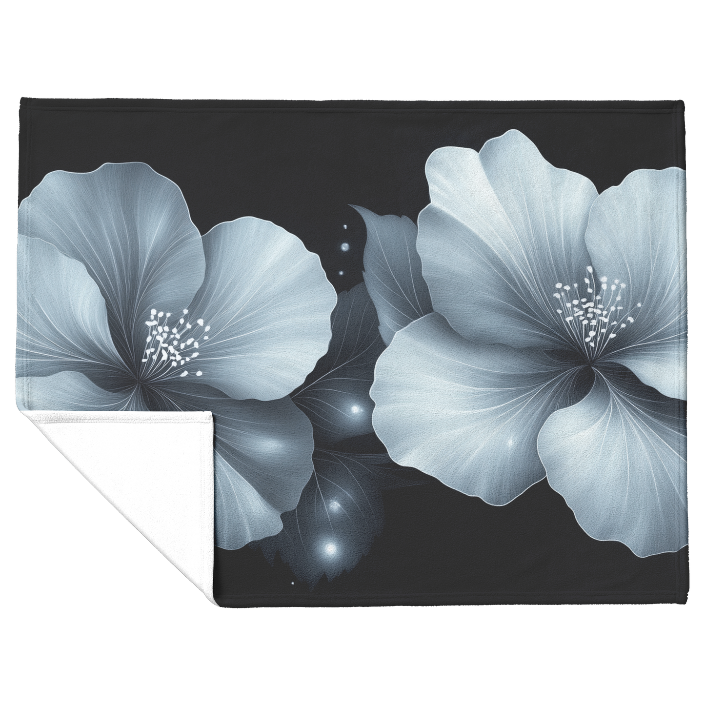 Monochrome_Floral_Line_Art_on_Solid_Blac_H_Blanket_Flat_Fold_Mockup.png