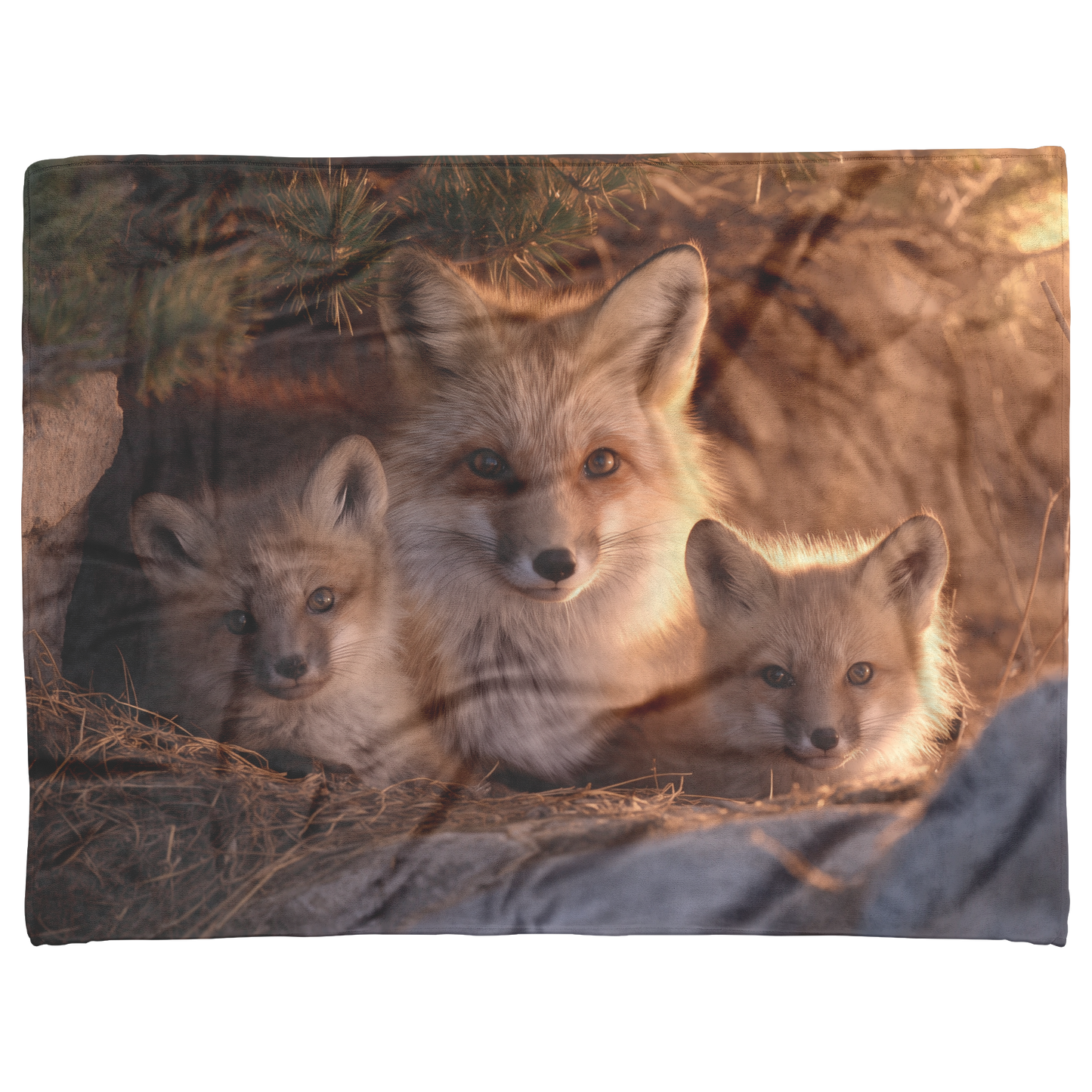 Mother_Fox_And_Cubs_Snuggled_In_Glowing__H_Blanket_AS_Flat_Mockup.png
