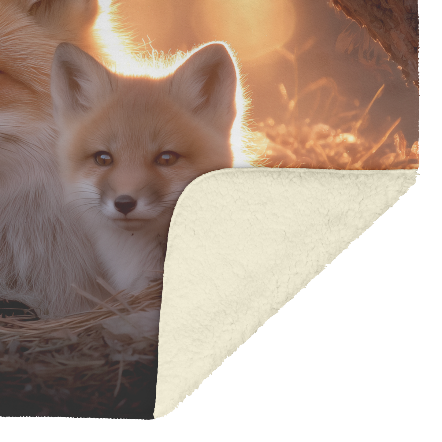 Mother_Fox_And_Cubs_Snuggled_In_Glowing__H_Blanket_Sherpa_Mockup.png
