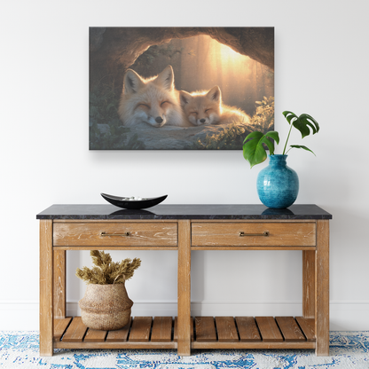 Mother_Fox_and_Cubs_Snuggled_in_Glowing__H_Rectangle_Smaller_Lifestyle_Mockup.png_15524210