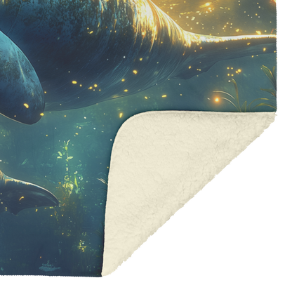 Mother_Manatee_with_Calf_Swimming_in_Glo_H_Blanket_Sherpa_Mockup.png