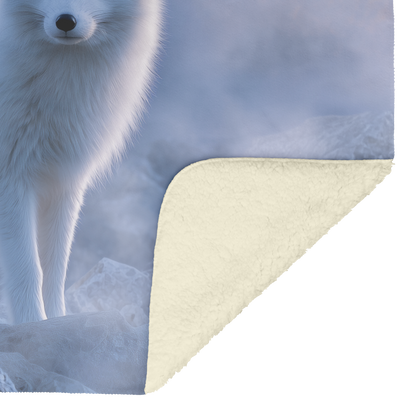 Mystical_White_Fox_Standing_In_Moonlit_F_H_Blanket_Sherpa_Mockup.png