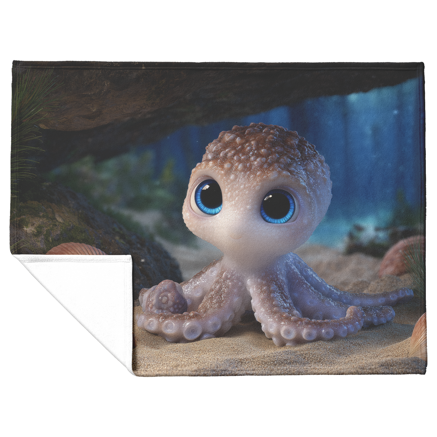 Octopus_With_Blue_Eyes_Holding_Seashells_H_Blanket_Flat_Fold_Mockup.png