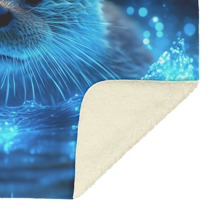 Otter_Diving_Into_a_Glowing_Bioluminesce_H_Blanket_Sherpa_Mockup.png