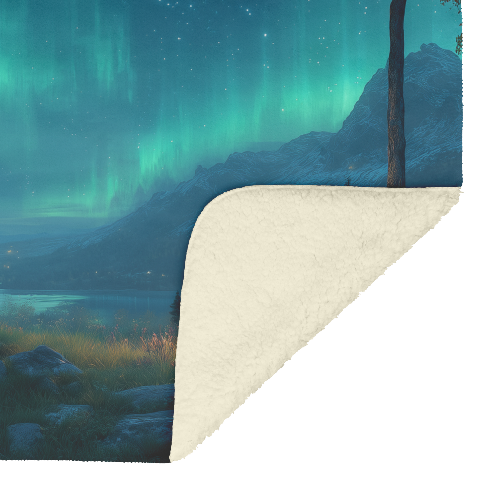 Peaceful_Reindeer_Resting_Under_Northern_H_Blanket_Sherpa_Mockup.png