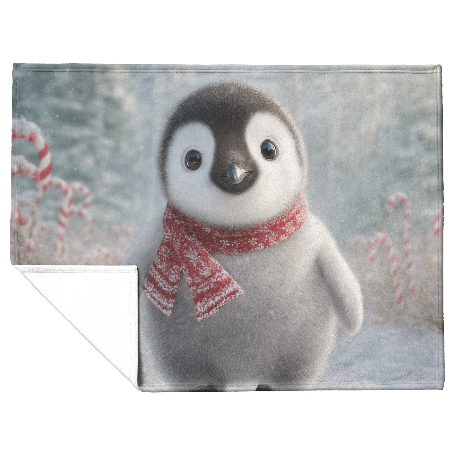 Photorealistic_Baby_Penguin_With_Red_Sca_H_Blanket_Flat_Fold_Mockup.png