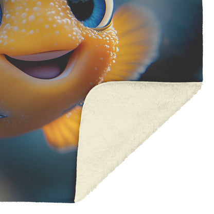 Playful Clownfish Cozy Fleece and Sherpa Blanket Vibrant Ocean Inspired Comfort - Awakening Righteousness