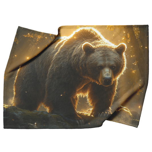Powerful_Grizzly_Bear_on_Moss_Covered_Ro_H_Blanket_Top_Bottom_Folds_Mockup.png