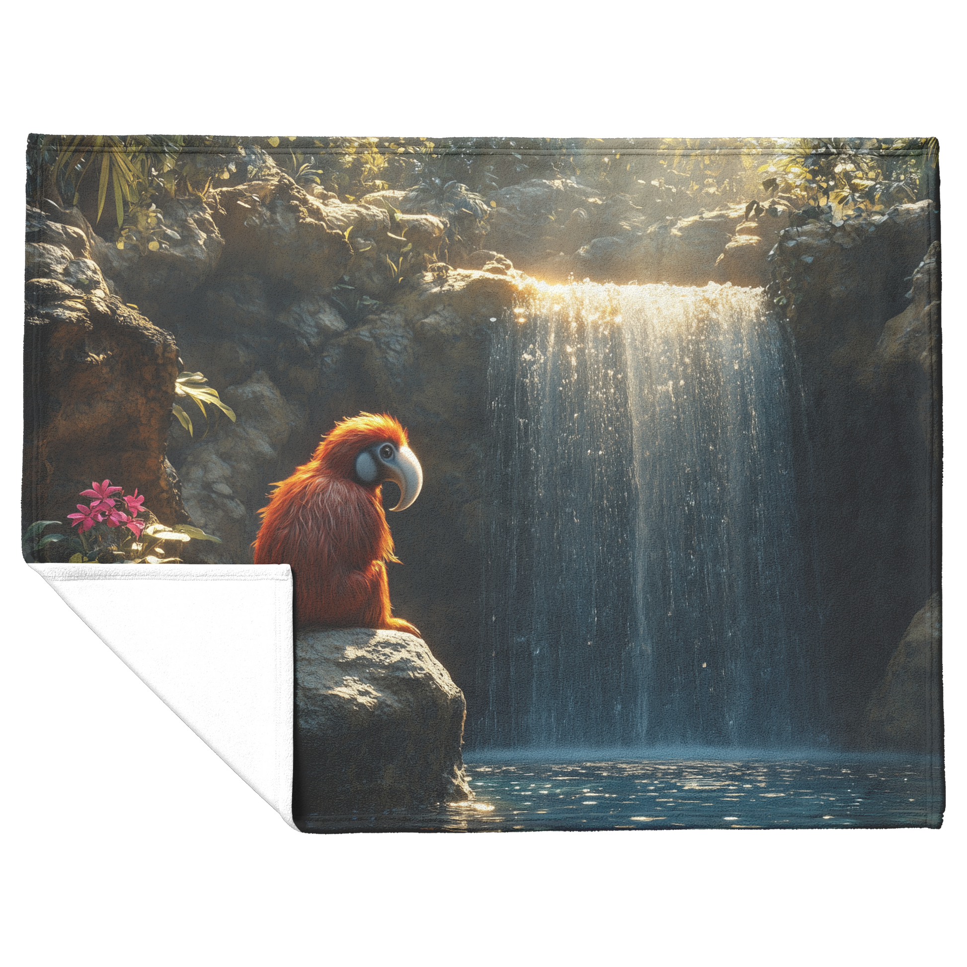Proboscis_Monkey_Sitting_Near_Glowing_Wa_H_Blanket_Flat_Fold_Mockup.png