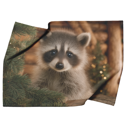 Raccoon_Cub_Decorating_Christmas_Tree_In_H_Blanket_Top_Bottom_Folds_Mockup.png