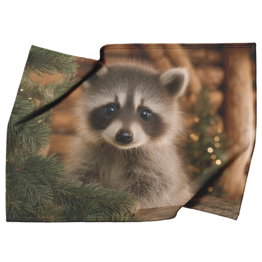 Raccoon_Cub_Decorating_Christmas_Tree_In_H_Blanket_Top_Bottom_Folds_Mockup.png