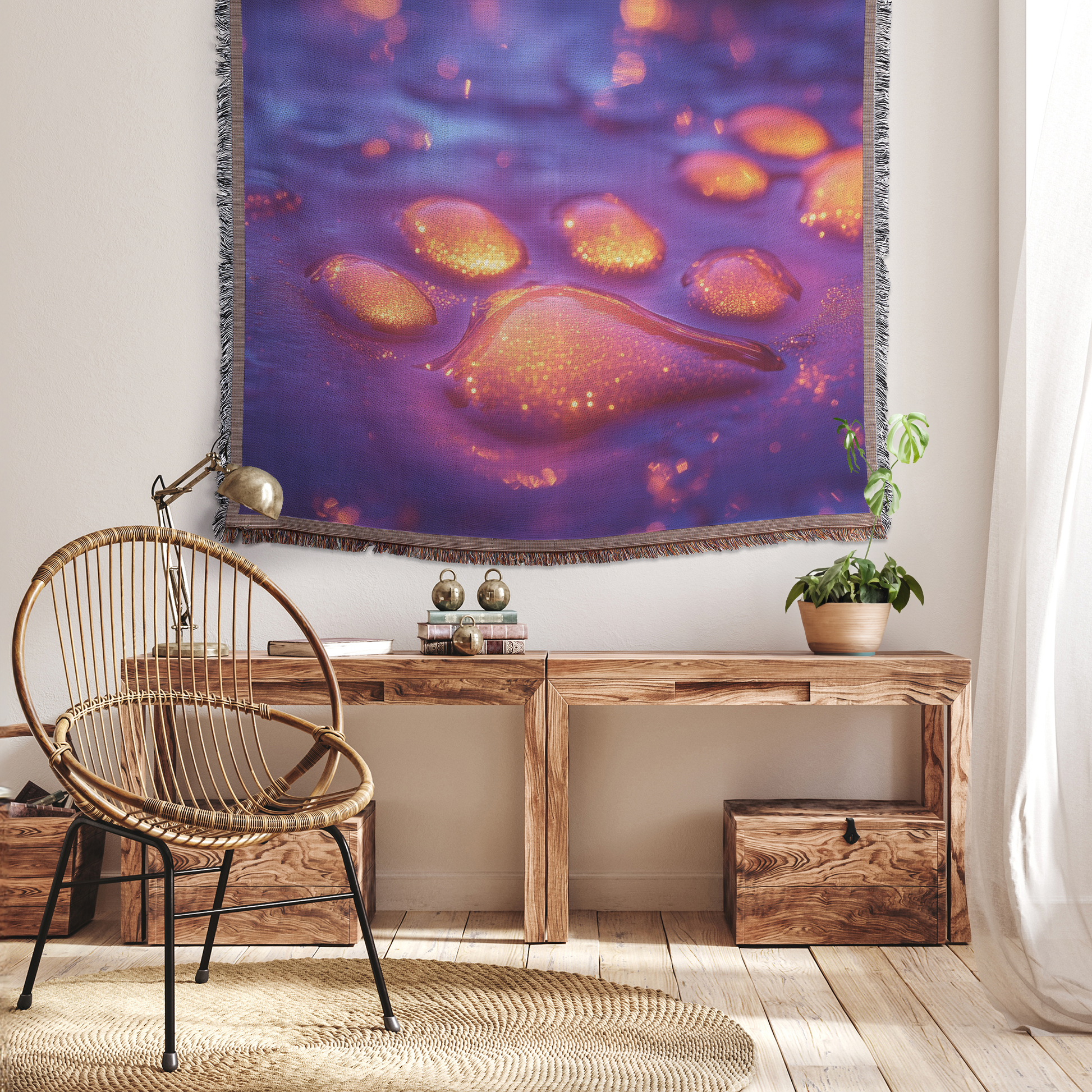 Radiant_Paw_Print_Woven_Throw_Blanket_Gl_Tapestry_H_Mockup.png