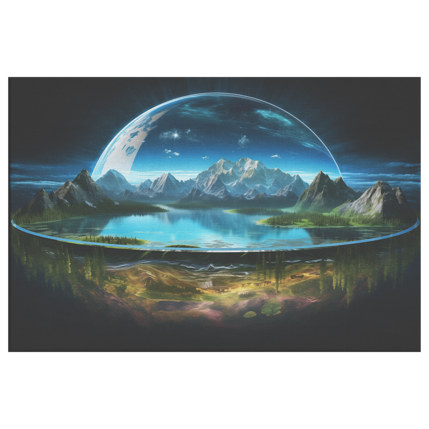 Realistic_Flat_Earth_On_Stone_Foundation_H_Rectangle_Main_Mockup.png