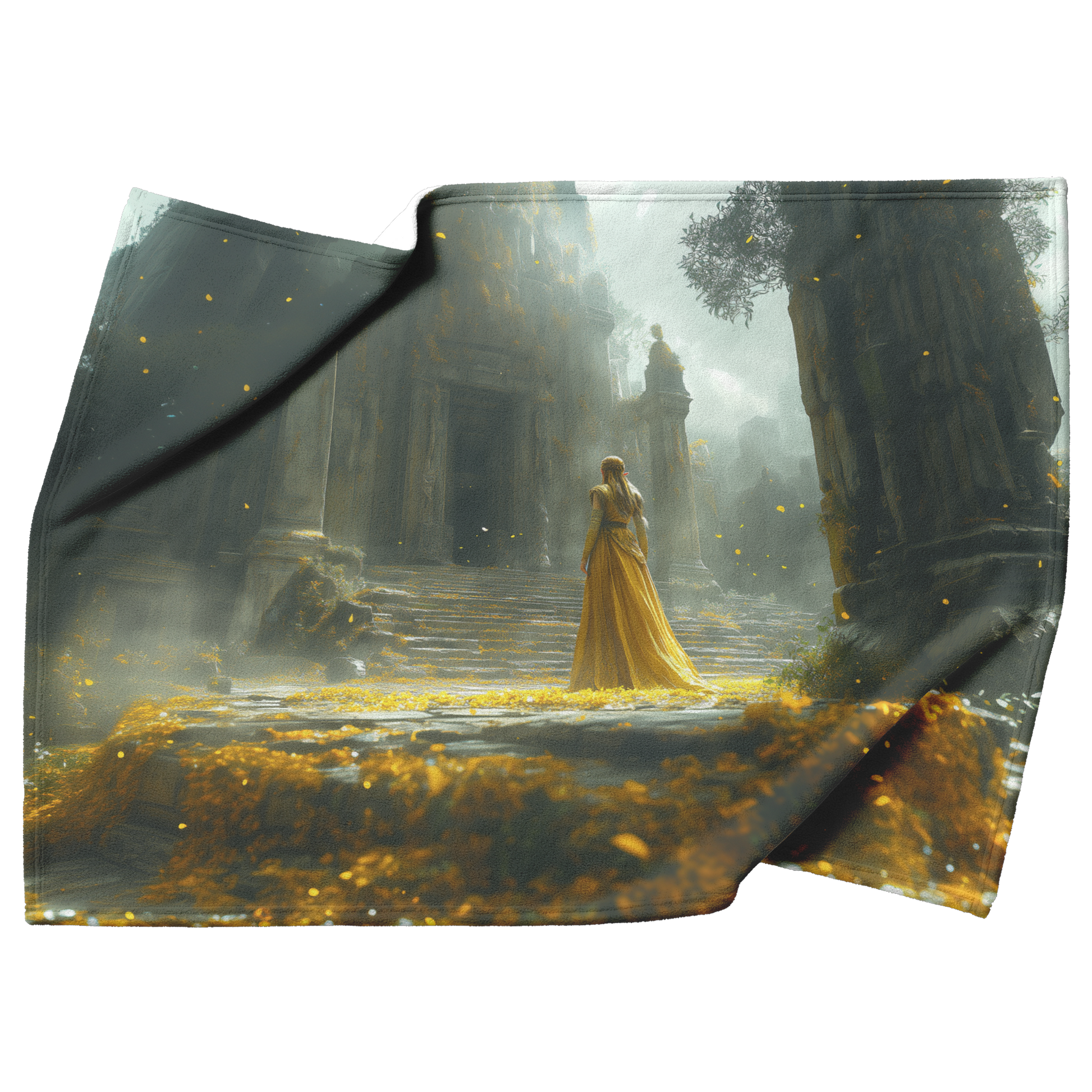 Regal_Princess_in_Royal_Attire_Standing__H_Blanket_Top_Bottom_Folds_Mockup.png