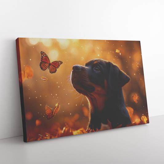 Rottweiler_Puppy_Sitting_in_a_Vibrant_Au_H_Rectangle_Angle_Floor_Mockup.png