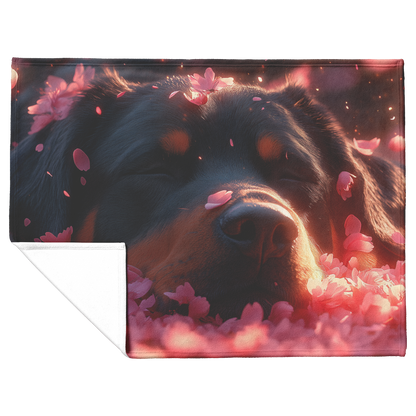 Rottweiler_Under_Cherry_Blossoms_with_Pe_H_Blanket_Flat_Fold_Mockup.png